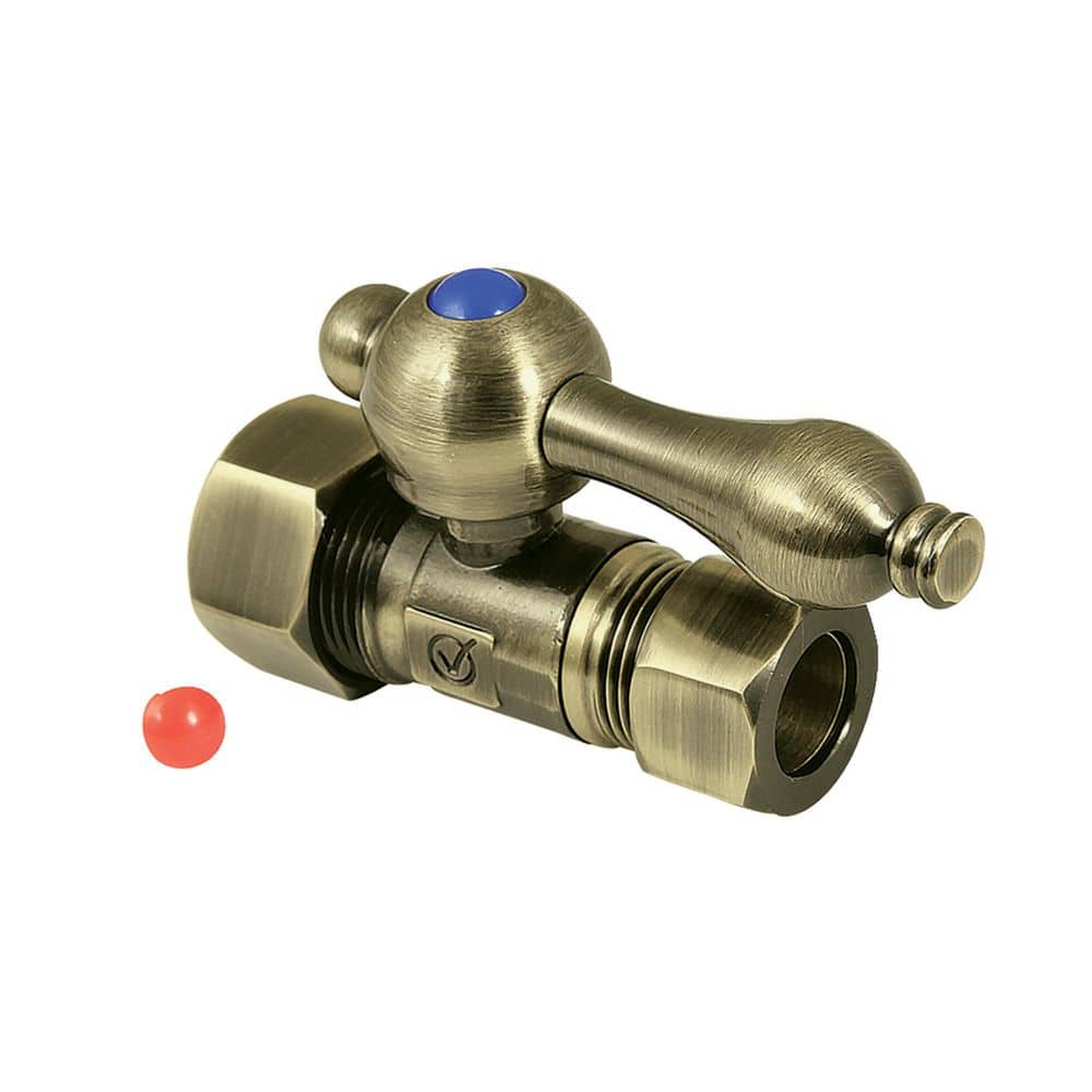 Vintage 5/8 in. O.D Comp x 1/2 in. O.D Comp Brass Straight Shut Off Valve in Antique Brass price history on PriceWatchPro