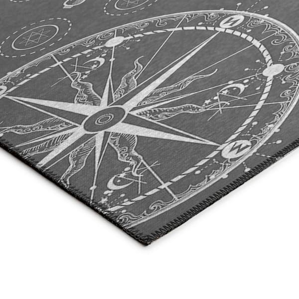 Harpswell Grey 5 ft. x 7 ft. 6 in. Geometric Indoor/Outdoor Area Rug