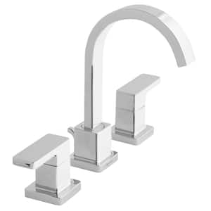 Marx 8 in. Widespread Double-Handle High-Arc Bathroom Faucet in Polished Chrome