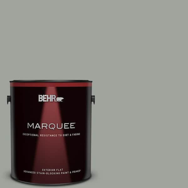 BEHR MARQUEE 1 gal. #710F-4 Sage Gray Flat Exterior Paint & Primer