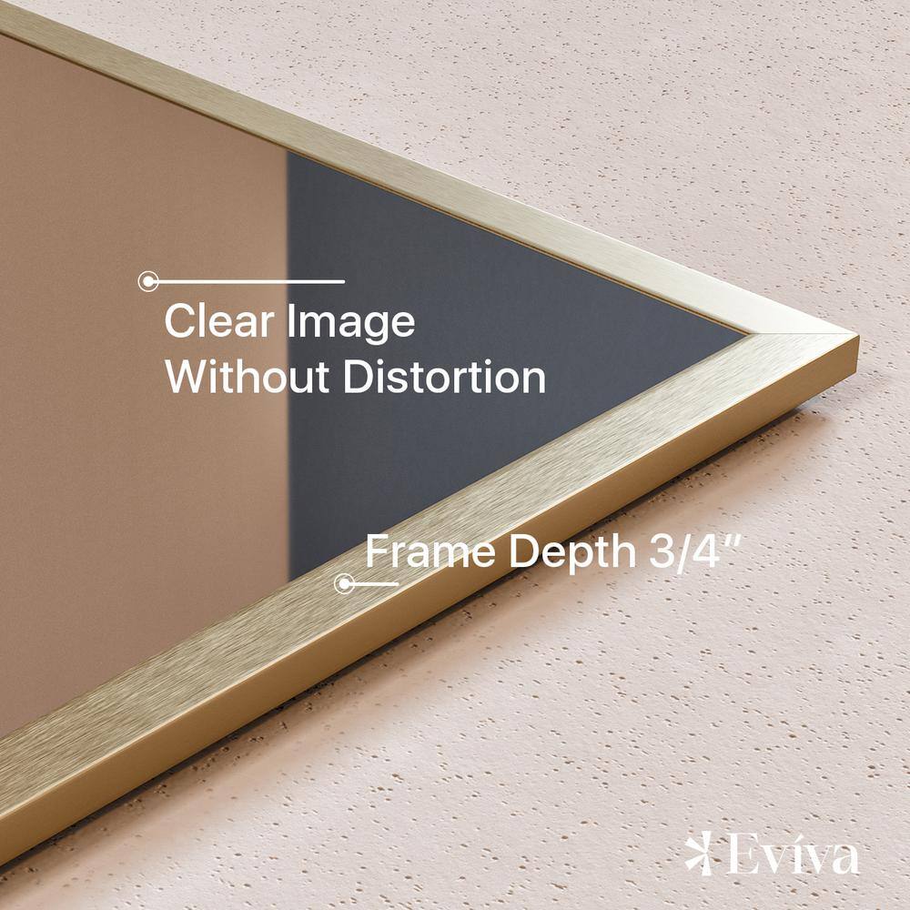 Gold Full Length Rectangular Modern Bathroom Mirror