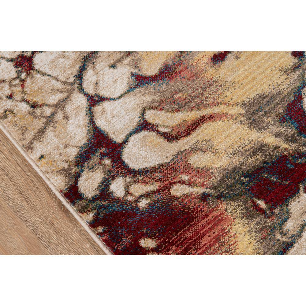 Handmade Blue Abstract Stain-Resistant Synthetic Rug, 2' x 3'