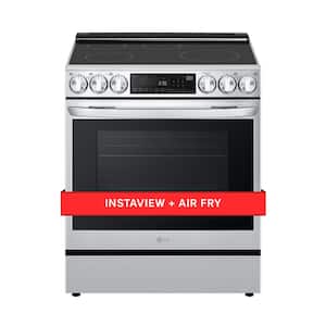 30 in. 5 Elements Slide-In Induction Range with InstaView and Air Fry in PrintProof Stainless Steel