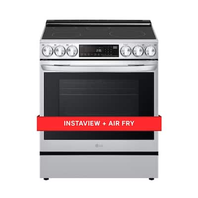 30 in. 6.3 cu. ft. SMART Induction Slide-In Range in PrintProof Stainless Steel ProBake Convection, Air Fry, Instaview