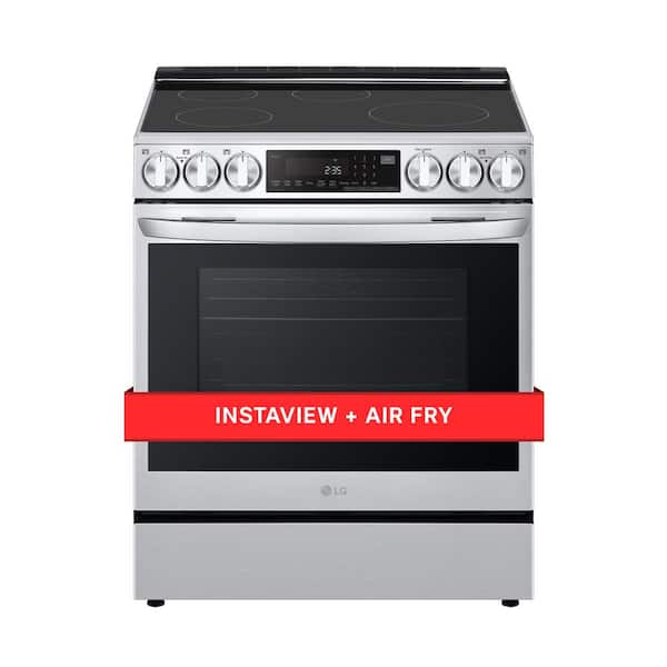 LG 30 in. 5 Elements Slide-In Induction Range with InstaView and Air Fry in PrintProof Stainless Steel