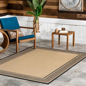 Gris Contemporary Charcoal 5 ft. x 8 ft. Indoor/Outdoor Area Rug