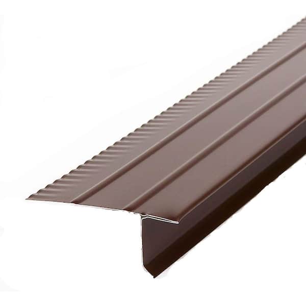 F5M 2-3/8 in. x 1-1/2 in. x 10 ft. Brown Galvanized Steel Drip Edge Flashing