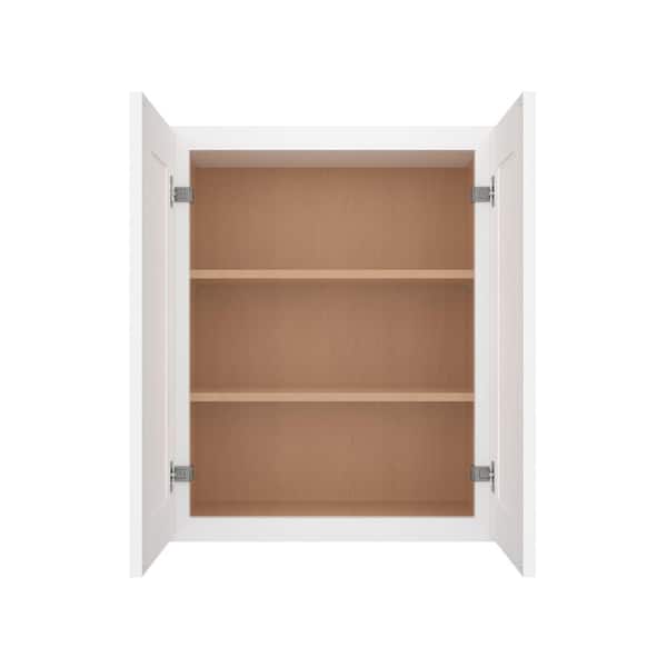 24 in. W 12 in. H 30 in. D Ready to Assemble Plywood Wall Kitchen Cabinet in Painted White
