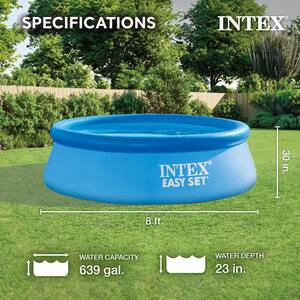 8 ft. x 30 in. Easy Set Inflatable Swimming Pool with 330 GPH Filter Pump