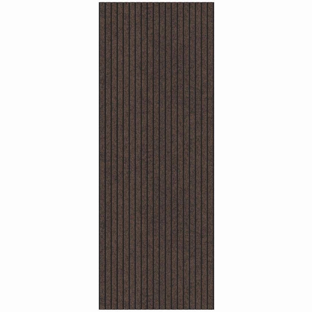 Lifesaver Scrape Rib Non-Slip Custom Long Hallway Runner Rug 2 ft. 7 in. x 28 ft. Brown Ribbed Polyester Garage Flooring price history on PriceWatchPro