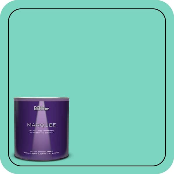 BEHR MARQUEE 1 qt. #P430-3 Green Parakeet Eggshell Enamel Interior Paint & Primer
