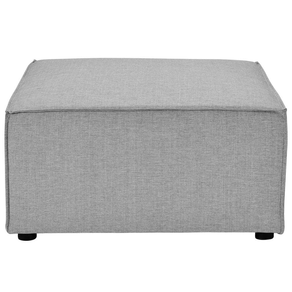 Gray Aluminum Outdoor Upholstered Sectional Ottoman