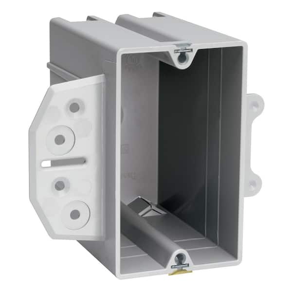 Legrand Pass & Seymour Slater New Work Plastic 1 Gang 22 Cu. In Steel Stud Bracket Box with Quick/Click