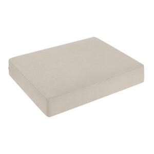 Charlottetown 23 in. x 19 in. CushionGuard Outdoor Ottoman Replacement Cushion in Putty