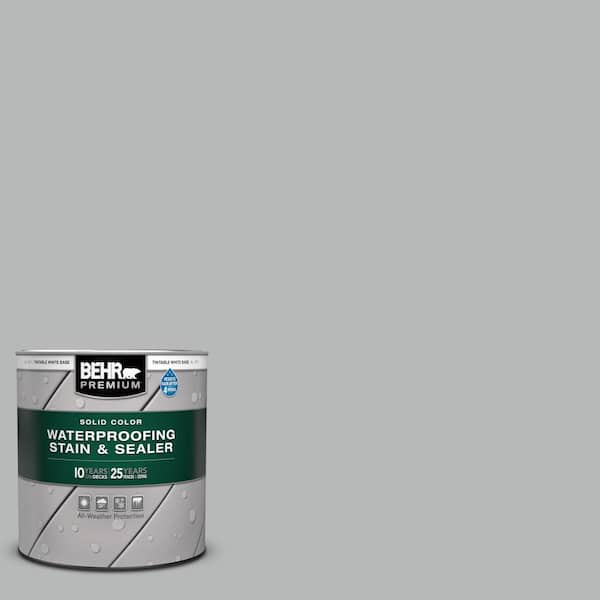 BEHR PREMIUM 1 qt. #N460-3 Lunar Surface Solid Color Waterproofing Exterior Wood Stain and Sealer