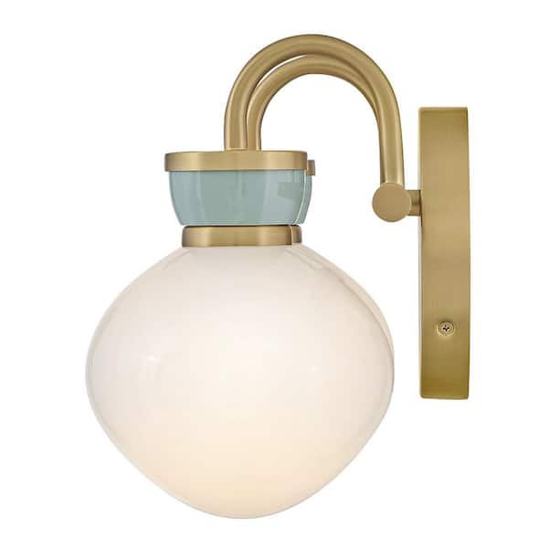 LARK Lucy 15.5 in. 2-Light Lacquered Brass Vanity Light