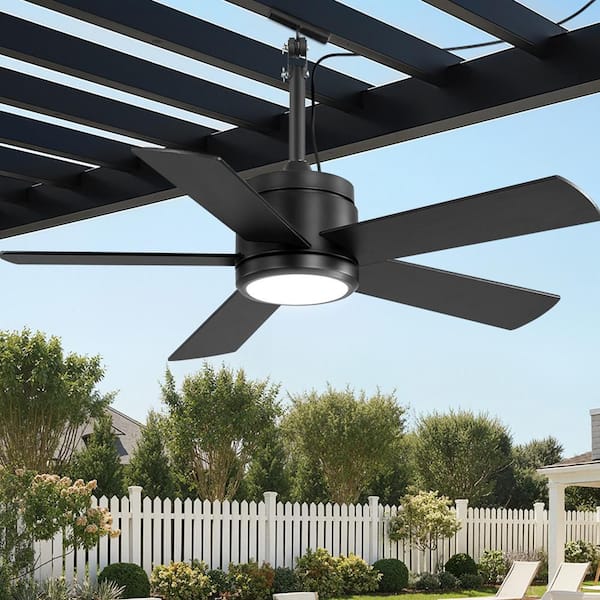 42in Outdoor Ceiling Fan with LED Lights, IP65 Waterproof Gazebo Hanging Fan with Remote Control Smart App 3CCT 6-Speeds