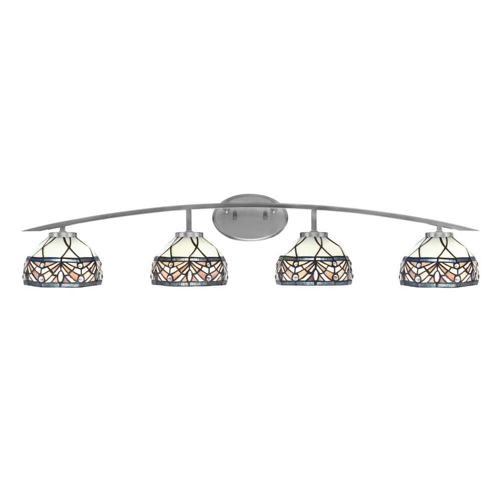 Siena 40 in. 4-Light Graphite Vanity-Light Graphite with 7 in. Royal Merlot