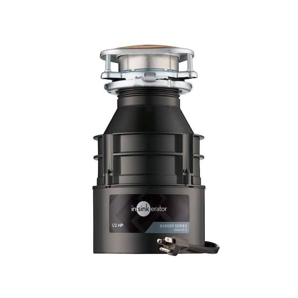 Badger 5, 1/2 HP Continuous Feed Kitchen Garbage Disposal with Power Cord, Badger Series