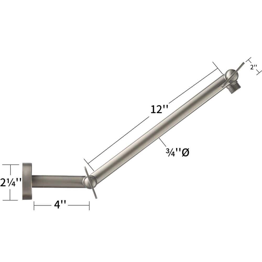 Polished Chrome Adjustable Wall-Mounted Rain Shower Head