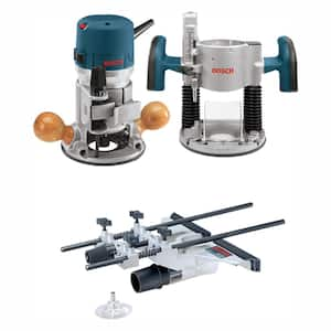 Bosch 12 Amp 2 1 4 HP Plunge and Fixed Base Corded Router Kit with