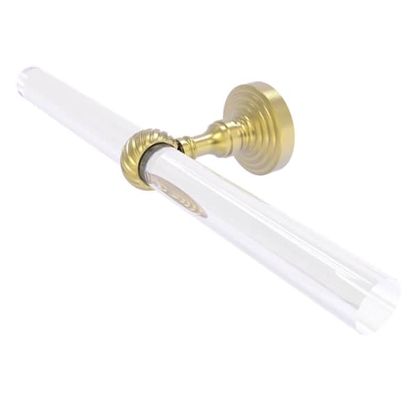 Allied Brass Pacific Grove Collection 13 in. Wall Mounted 2 Arm Guest Towel Holder with Twisted Accents in Satin Brass