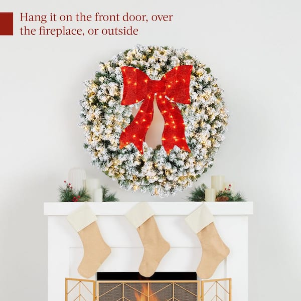 Best Choice Products 48 in. Pre-Lit Artificial Flocked Fir