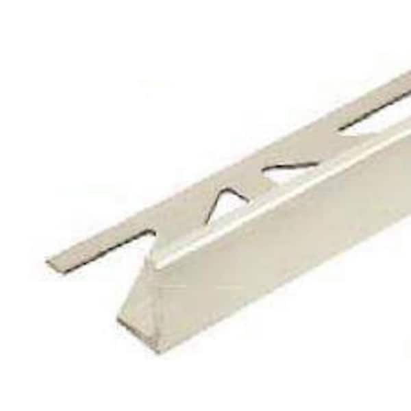 DUROSOL 0.3125 in. D x 98.5 in. W x 98.4 in. L L-Shape Aluminum Pwdr Ctd Oyster White Molding and Transition Trim