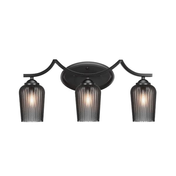Unbranded Cleveland 22.5 in. 2-Light Matte Black Vanity Light