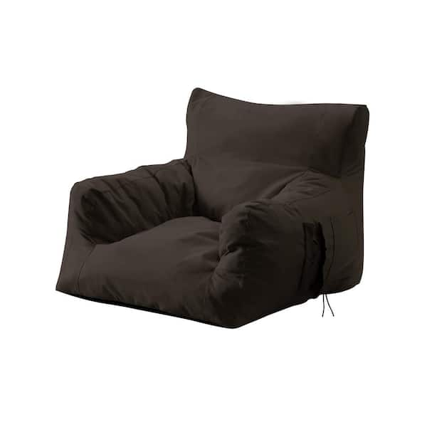 loungie comfy bean bag arm chair nylon foam lounger