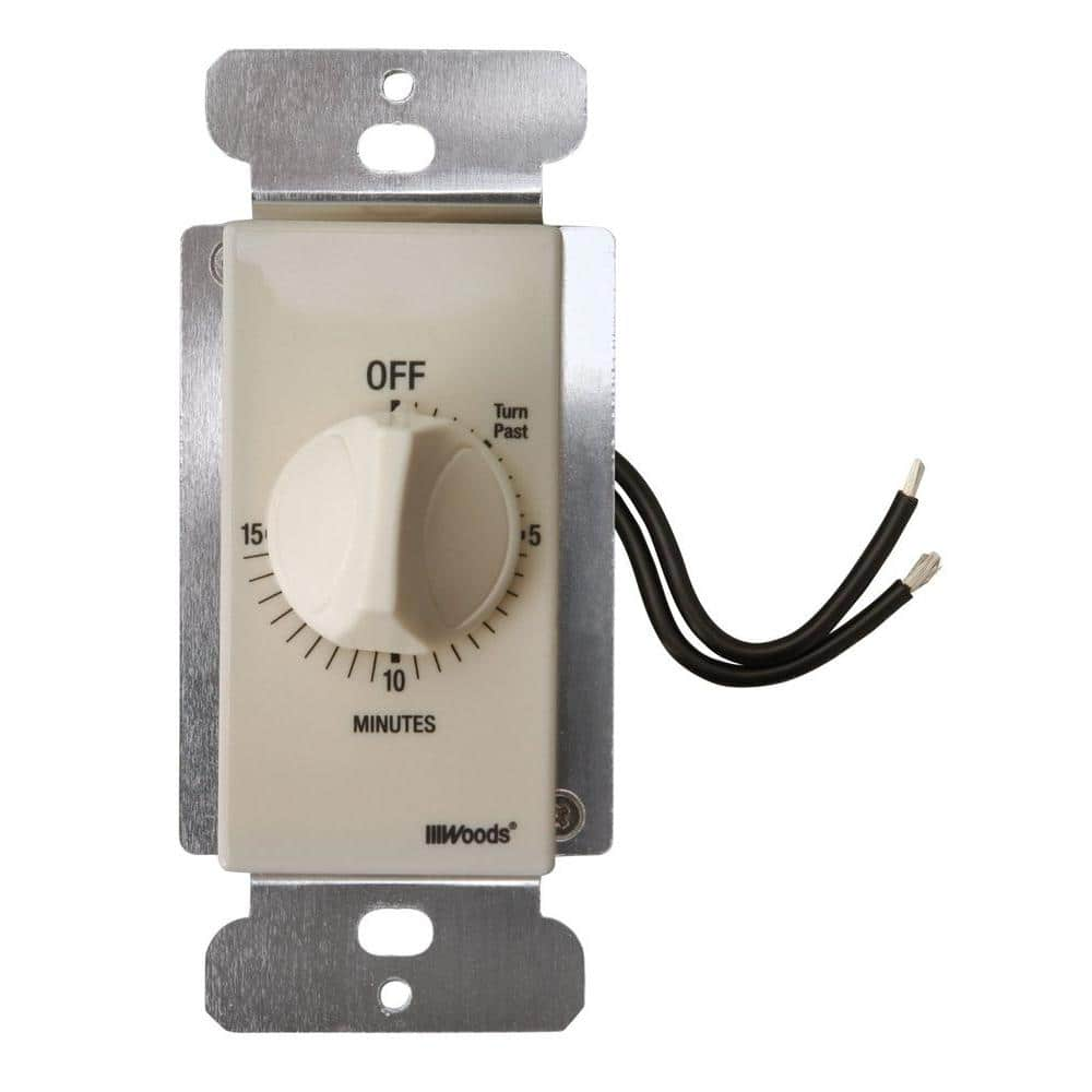 UPC 078693597121 product image for 20-Amp 15-Minute In-Wall Spring Wound Countdown Timer Switch, Almond | upcitemdb.com