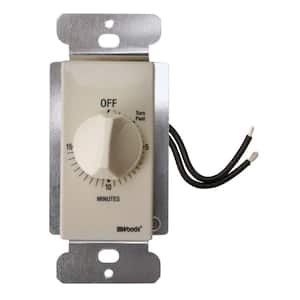 20-Amp 15-Minute In-Wall Spring Wound Countdown Timer Switch, Almond