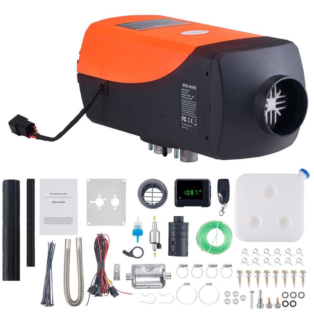 VEVOR Diesel Air Heater 27,296 BTU 12V Diesel Heater 8KW with Remote  Control u0026 LCD 10L Fuel Tank Other Fuel Type Space Heater  ZCJRQFT12V8KWN9JQV9 - The Home Depot
