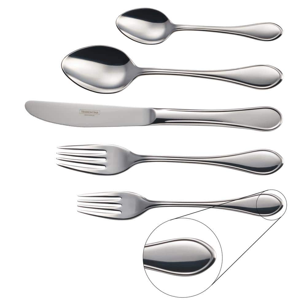 Tramontina Italy 20-Piece 18/10 Stainless Steel Flatware Set 80306/001DS
