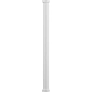 8' x 5-1/2" Endura-Aluminum Craftsman Style Column, Square Shaft (Load-Bearing 20,000 LBS), Non-Tapered, Textured White