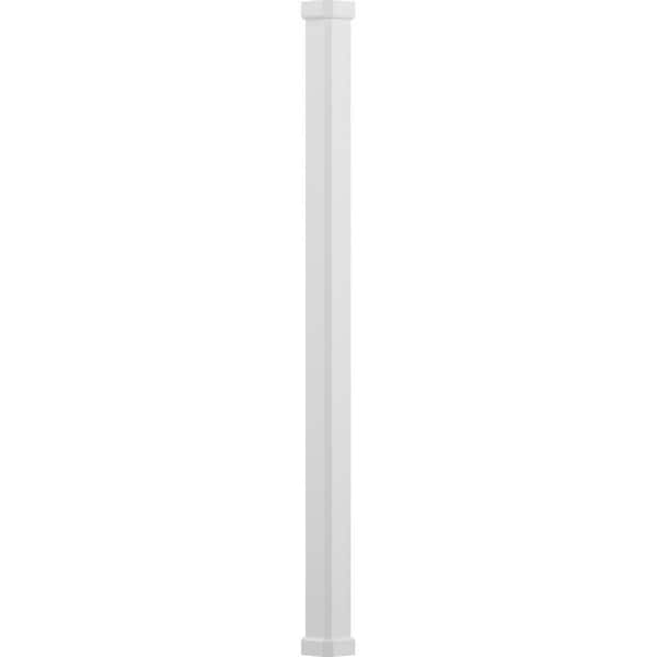 AFCO 8' x 5-1/2" Endura-Aluminum Craftsman Style Column, Square Shaft (Load-Bearing 20,000 LBS), Non-Tapered, Textured White