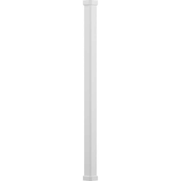 AFCO 10' x 5-1/2" Endura-Aluminum Craftsman Style Column, Square Shaft (Post Wrap Installation), Non-Tapered, Textured White
