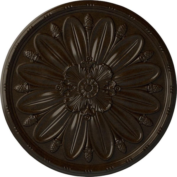 Ekena Millwork 1-7/8 in. x 40 in. x 40 in. Polyurethane Delfina Ceiling Medallion, Bronze