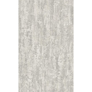 Whites Cloudy Concrete Plain Design Printed Non Woven Non-Pasted Textured Wallpaper 57 Sq. Ft.