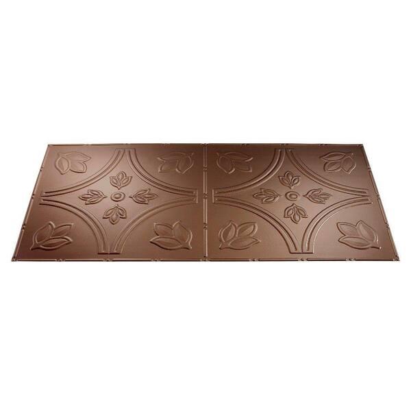 Fasade Traditional 5 2 ft. x 4 ft. Argent Bronze Lay-in Ceiling Tile