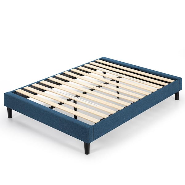 Curtis Navy Full Upholstered Platform Bed Frame