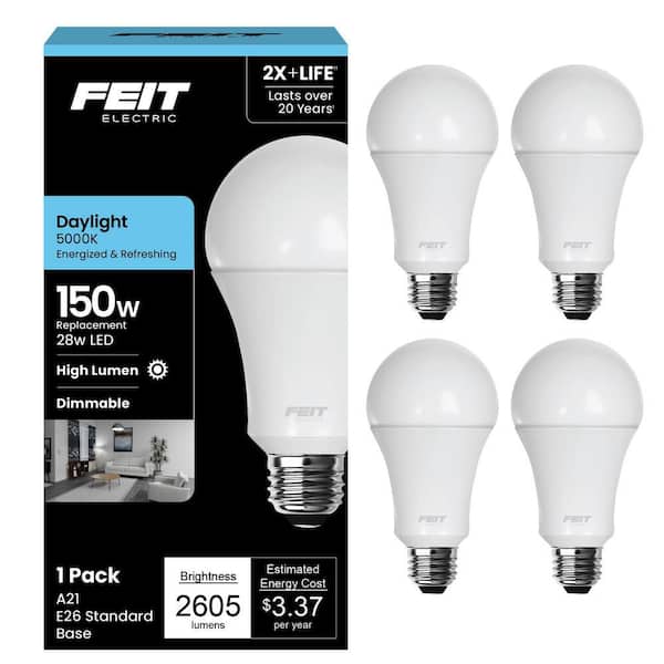 Feit Electric 150-Watt Equivalent A21 Dimmable General Purpose E26