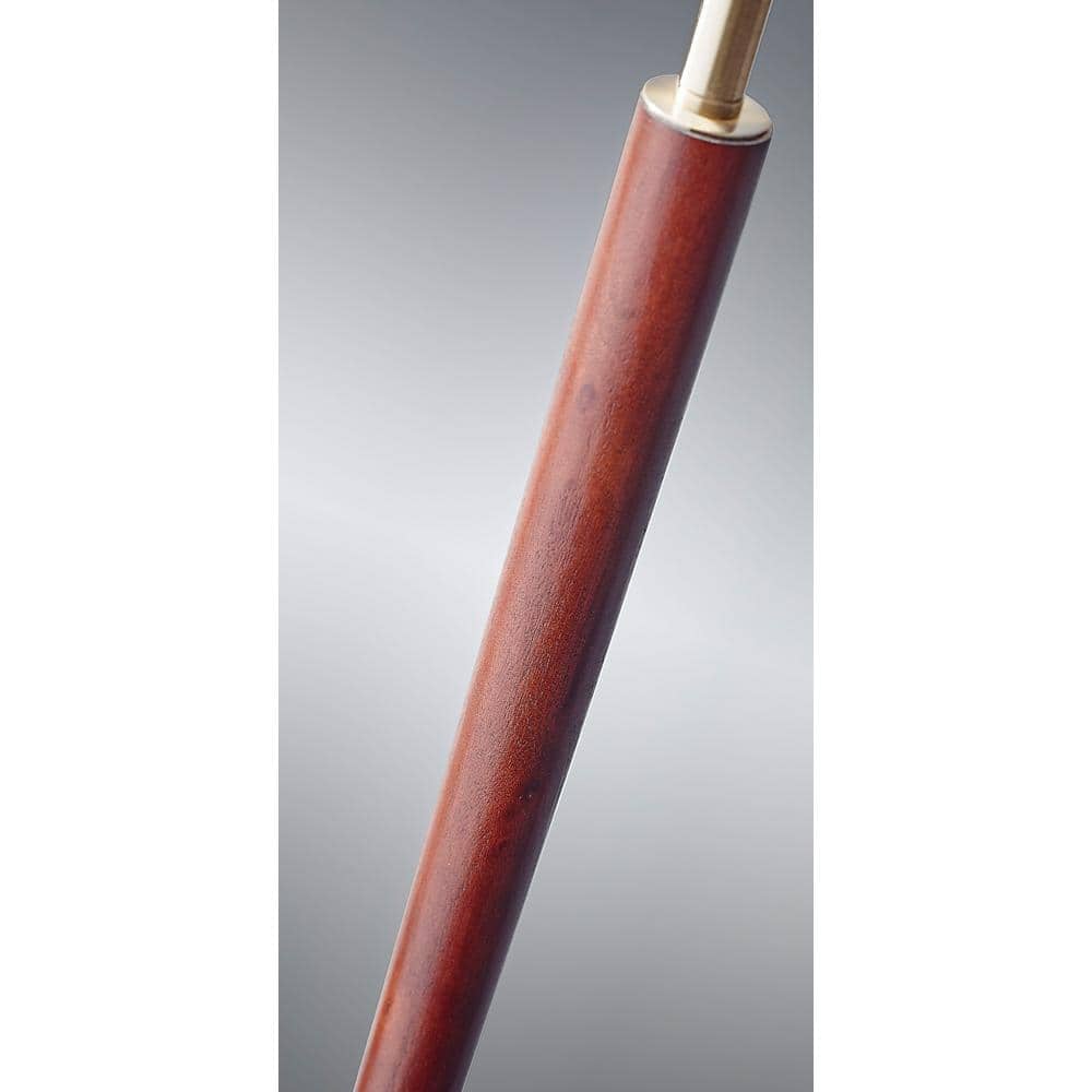 Hamilton Mid-Century Walnut Eucalyptus Floor Lamp with Linen Shade