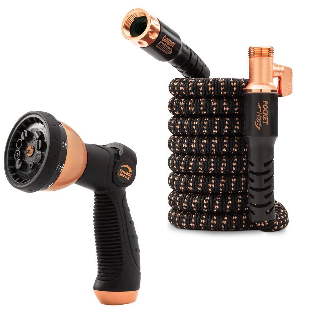 thumbnail image 2 of Expandable Hose 50 Ft Expandable Garden Hose - No Kink Flexible Water Hose 50ft With 10 Pattern Spray Nozzle, 3/4 Solid Brass Connectors, Retractable Latex Core - Lightweight Expanding Hose Garden Hoses Expandable 2 of 10