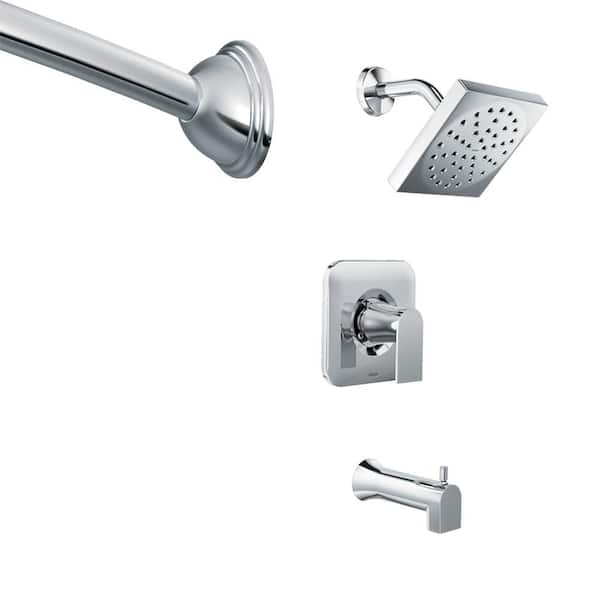 MOEN Genta Single-Handle 1-Spray Tub and Shower Faucet in Chrome Valve Included 