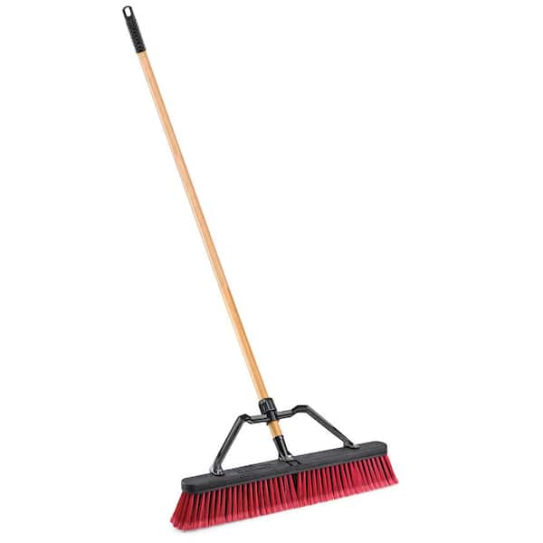 24 in. Multi-Surface Industrial Grade Push Broom with Handle (6-Pack)