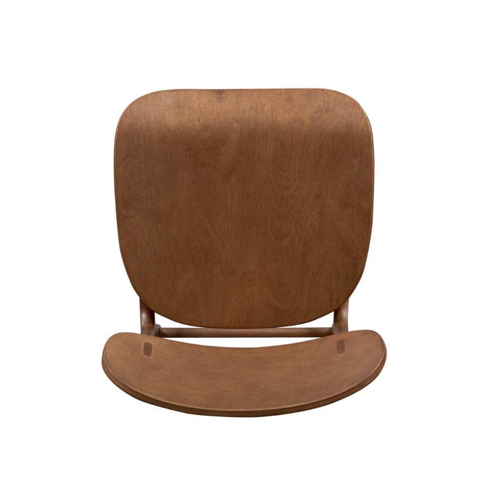 Solvang Mid-Century Modern Brown Ale Wood Bar Stool