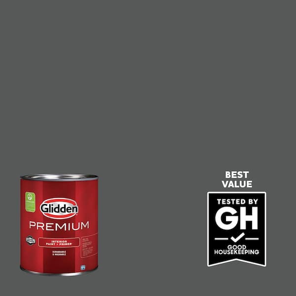 Glidden Premium 1 qt. PPG0997-7 Black Widow Flat Interior Latex Paint
