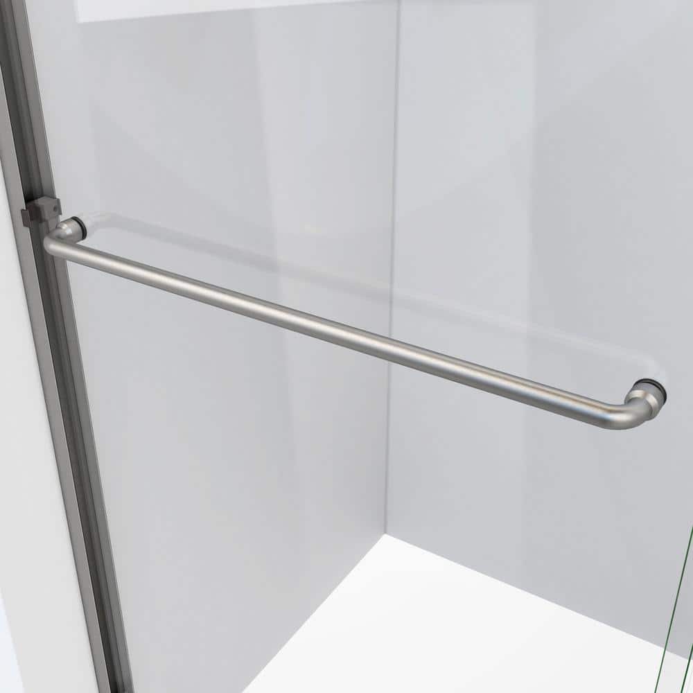 Alliance Pro ML 60" Clear Glass Semi-Frameless Sliding Shower Door in Black