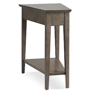 Favorite Finds 24 in. Smoke Gray Solid Wood Recliner Wedge Table